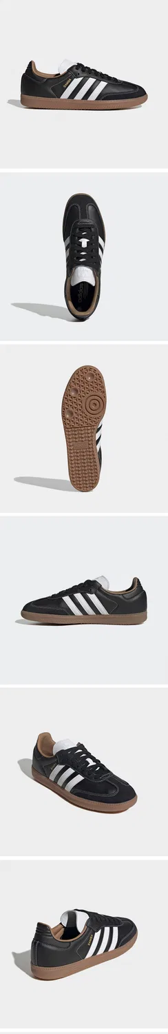 Мужские чёрно-белые кроссовки Adidas Samba OG — фото 4