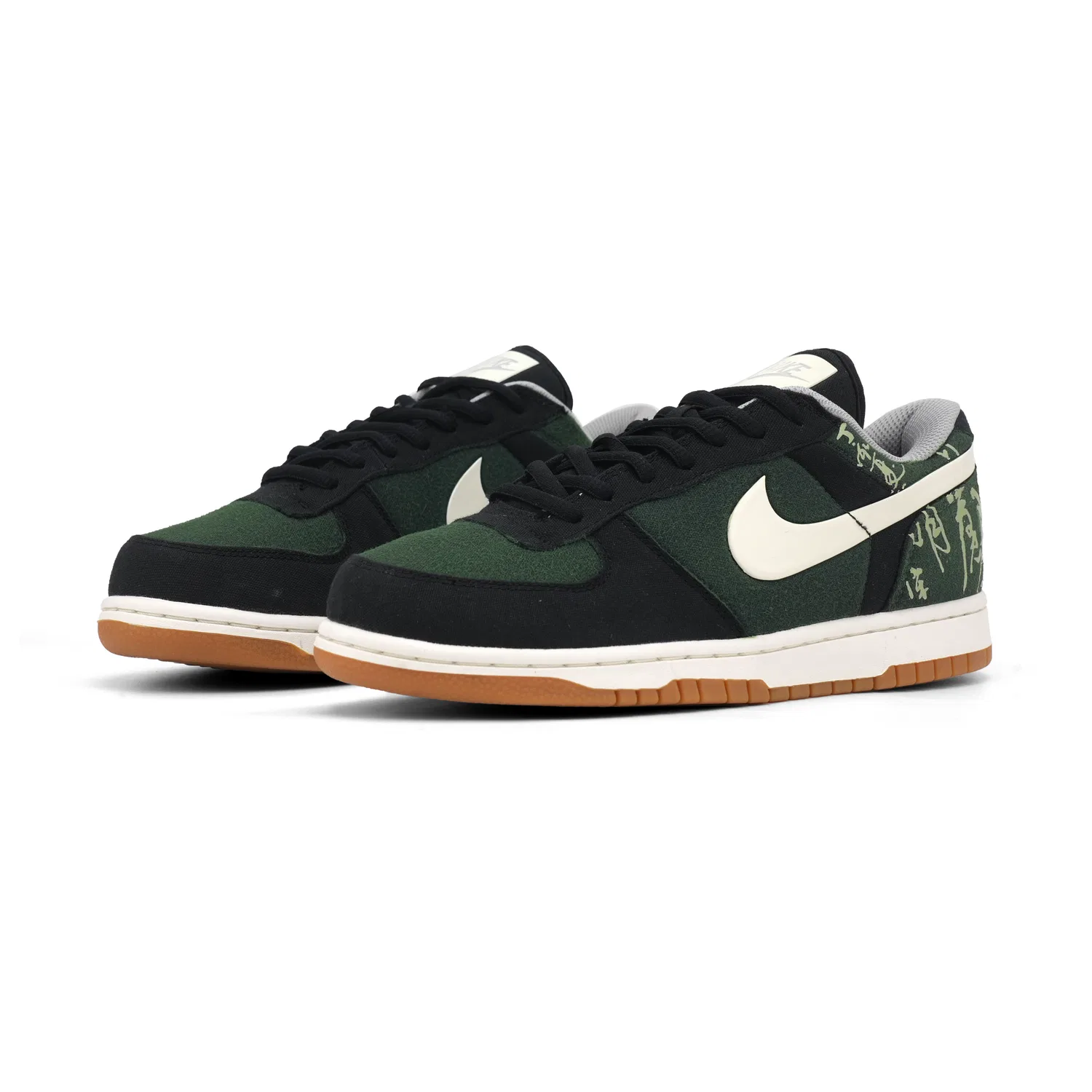 Кеды низкие Nike Big Low Lux Black Green — фото 4