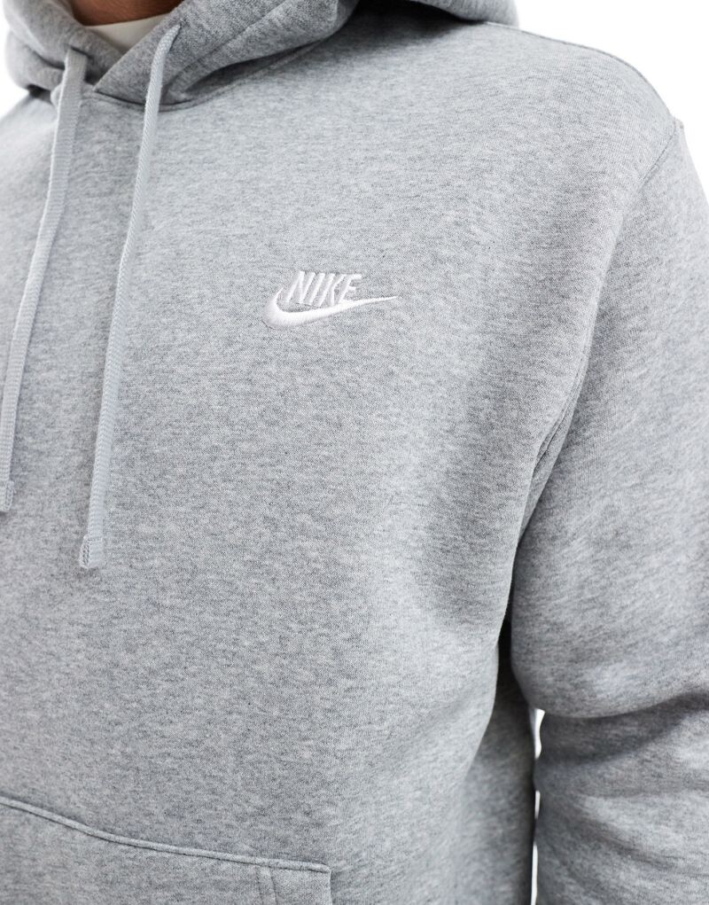 Серая худи Nike Club — фото 3