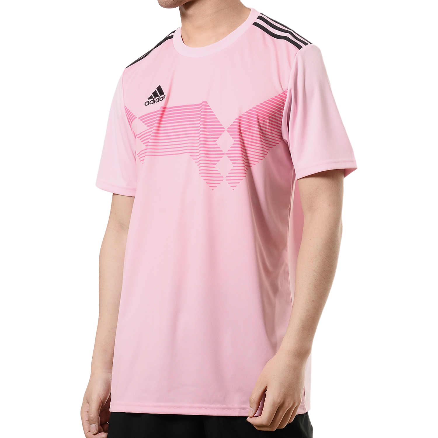 Футболка футбольная мужская розовая Adidas Climalite — фото 3