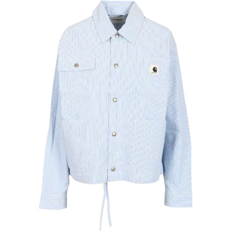 

Рубашка-куртка в полоску с нашивкой-логотипом Carhartt WIP, синий