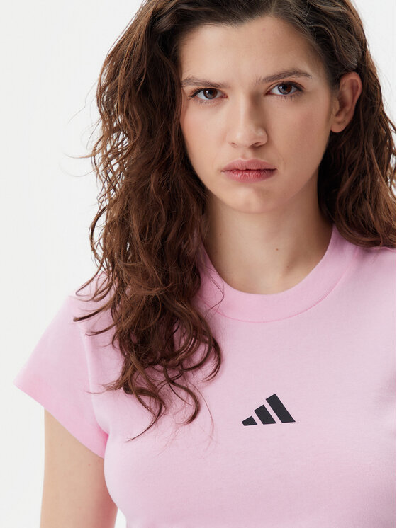 Облегающая футболка Future Icons Small Logo Baby JE4003 Adidas, розовый — фото 4