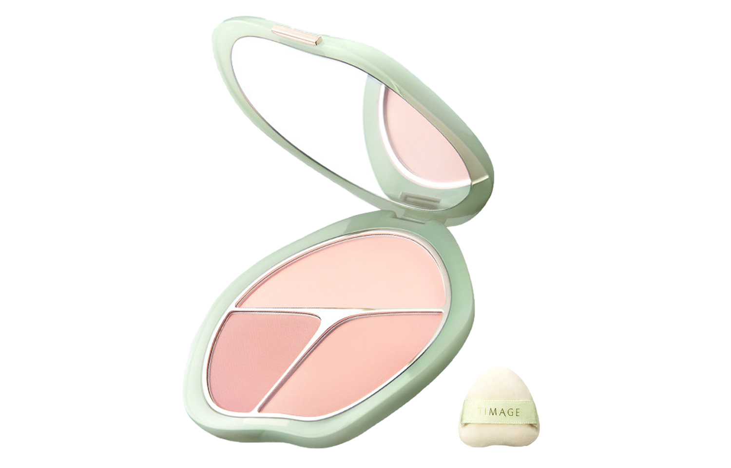 

TIMAGE Палетка для контуринга и коррекции тона кожи contested green flow jade tricolor blush