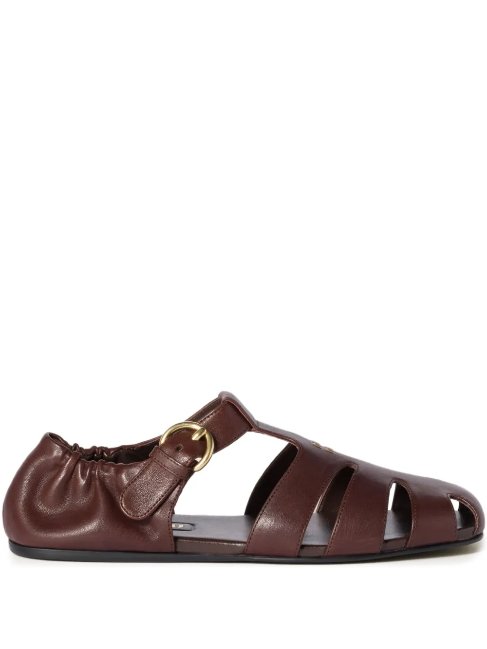 Сандалии Ruches MIU MIU, коричневый