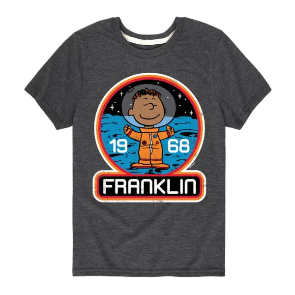 

Футболка с космическим принтом Peanuts Franklin для мальчиков 8-20 лет Licensed Character, серый