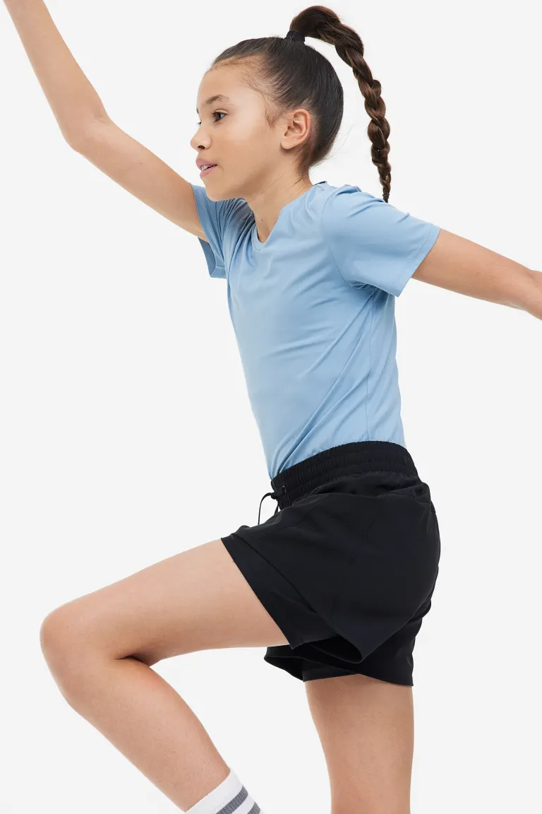 

Двухслойные спортивные шорты drymove H&M, черный