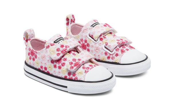 Кроссовки chuck taylor all star low top embroidery pink/yellow Converse, розовый — фото 3