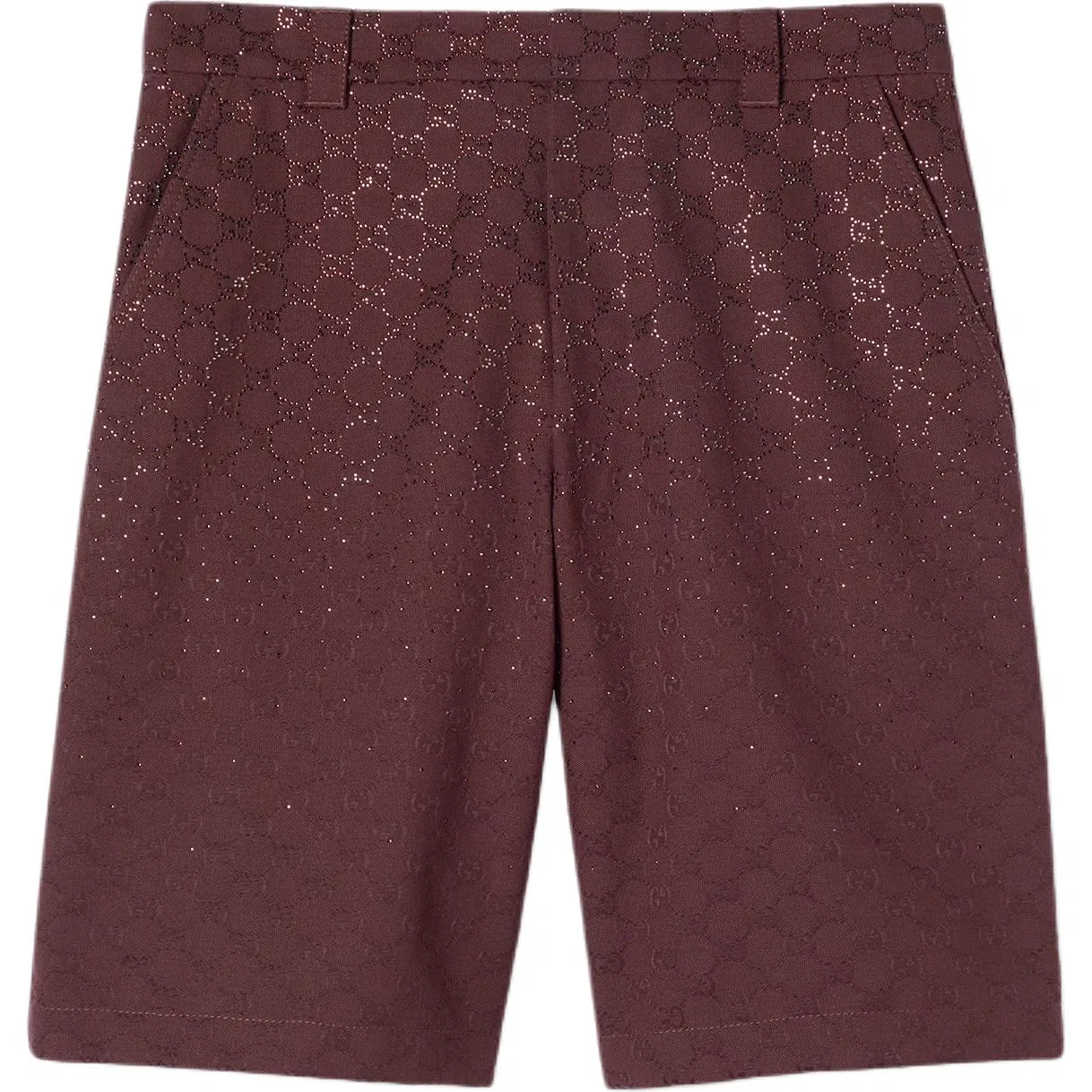 Брюки из канваса с кристаллами Gg GUCCI, Dark Red