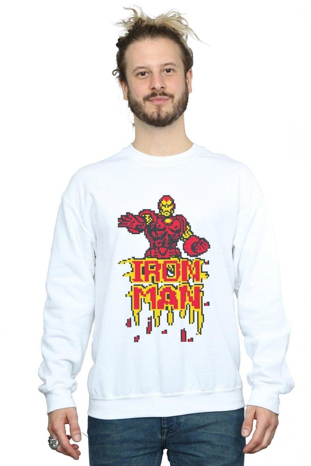 

Толстовка с пикселями Iron Man Marvel, белый