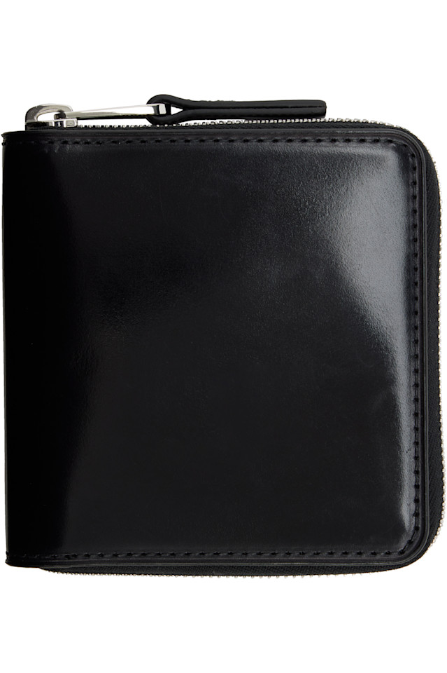 

Компактный складной кошелек на молнии с эффектом патины Lemaire, черный