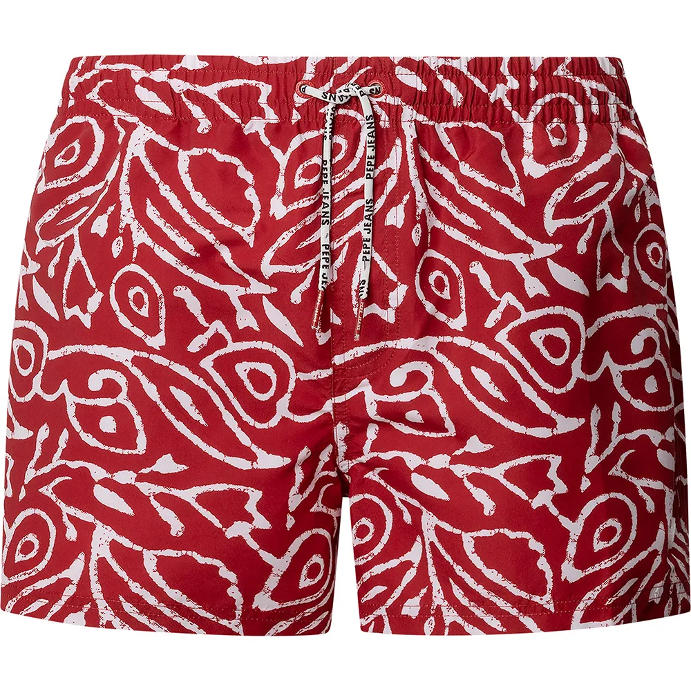 

Шорты для плавания Pepe Jeans Abstract Leaf, красный