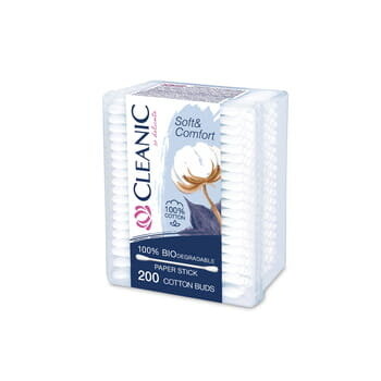 

Палочки гигиенические, Soft&Comfort, 200 шт. Cleanic