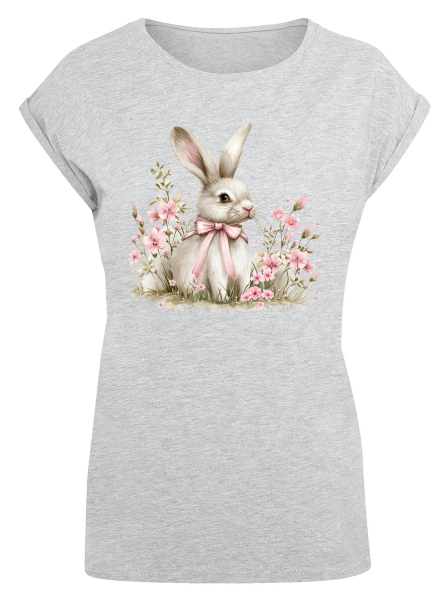 

Рубашка F4NT4STIC Niedlicher Osterhase mit Blumen, серый
