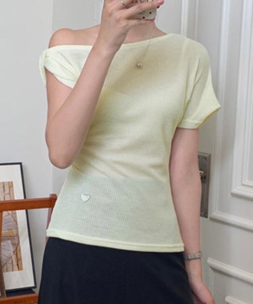 

Топ с короткими рукавами и открытыми плечами ReRe, бежевый