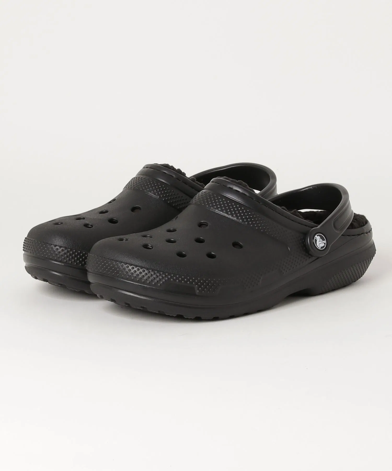 Мужские сандалии Crocs Classic Lined Clog чёрные
