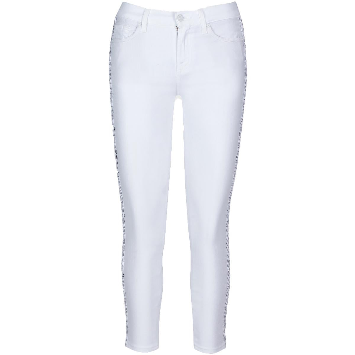 

Женские узкие джинсы с косичками 7 For All Mankind, белый