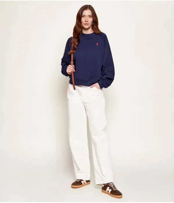 Толстовка oversize fit Polo Ralph Lauren, темно-синий — фото 2