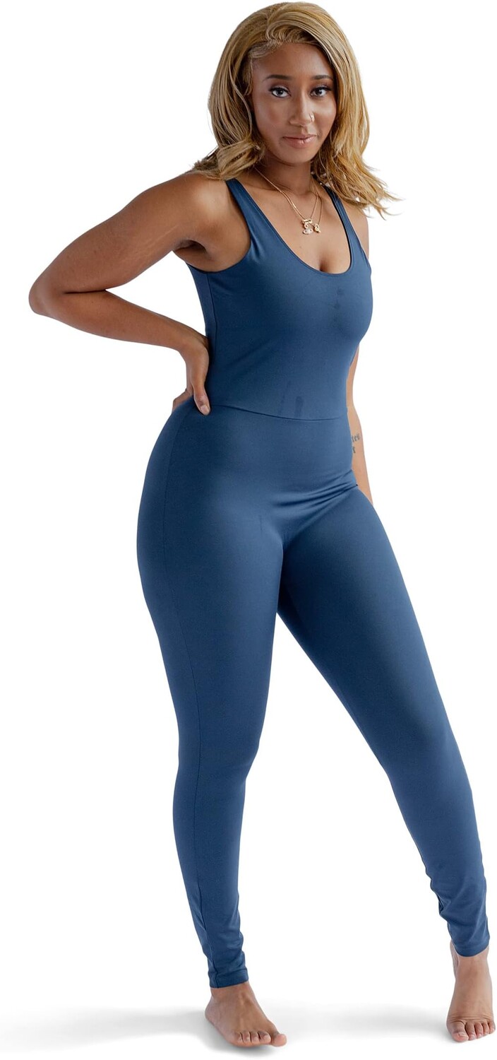 

Комбинезон girlfriend collective Scoopback Unitard, цвет Midnight