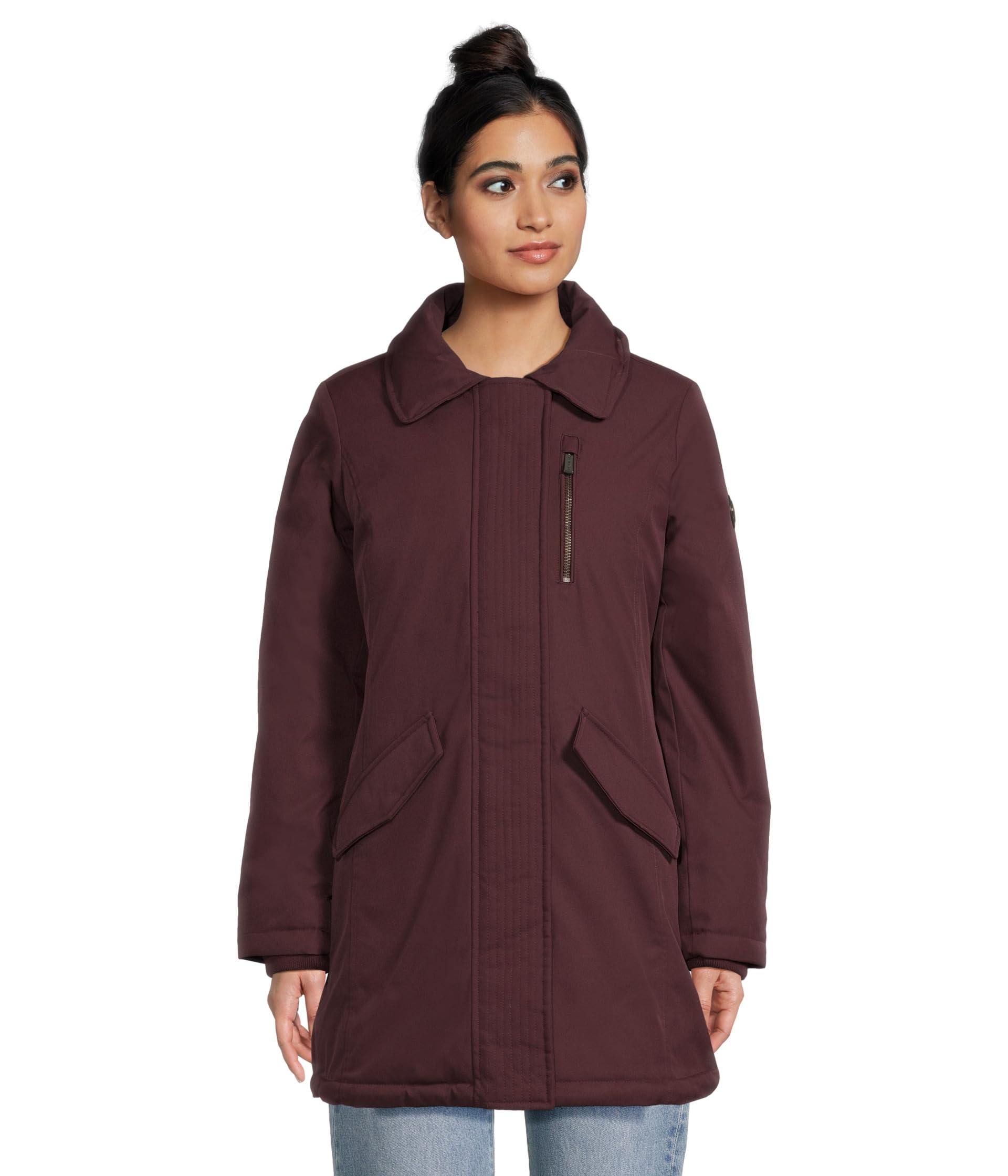 

Куртка MICHAEL Michael Kors Down Jacket w/ Faux Fur Collar M826556B74, бордовый