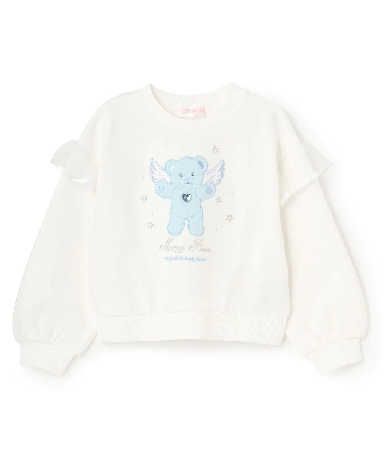 Толстовка с аппликацией Angel Animal, Teddy Bear, офф-вайт