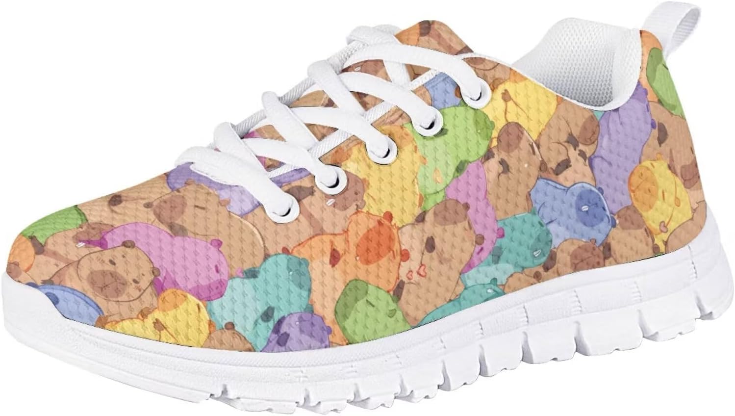 

Кроссовки Jeiento для детей мальчиков и девочек, для бега и тенниса, дышащие спортивные кроссовки, размеры для малышей, маленьких и больших детей, Capybara Lover