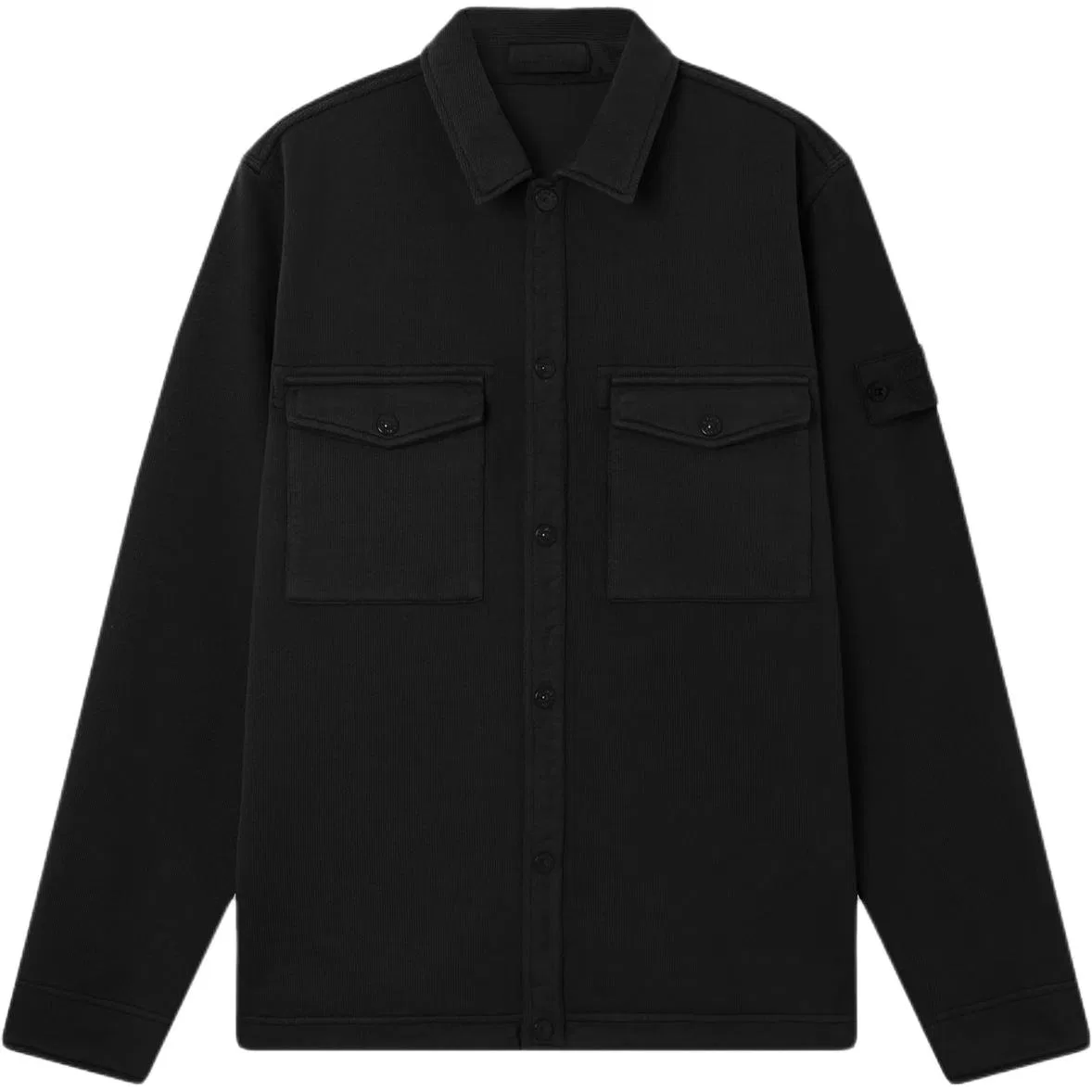 Рубашка STONE ISLAND с отложным воротником черная