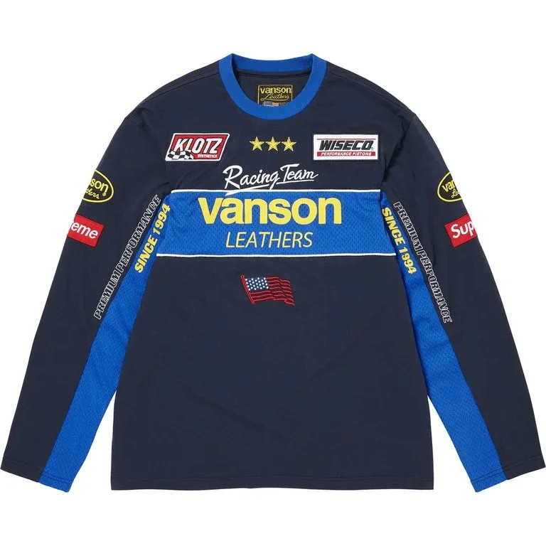 Толстовка с длинным рукавом Vanson Leathers SS26 WEEK1 Supreme, бежевый/бежевый — фото 3