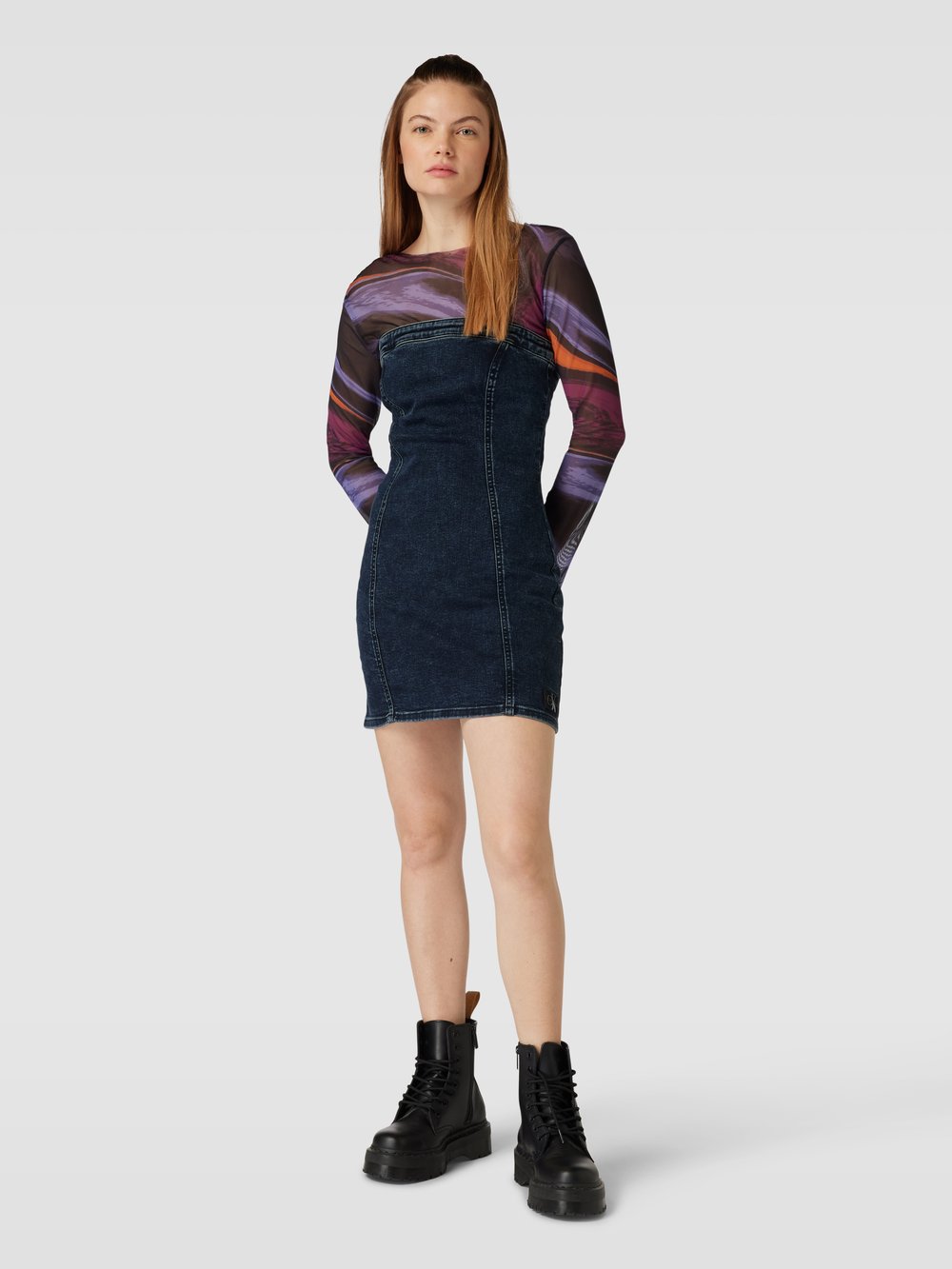 

Джинсовое платье с декоративными швами Calvin Klein Jeans