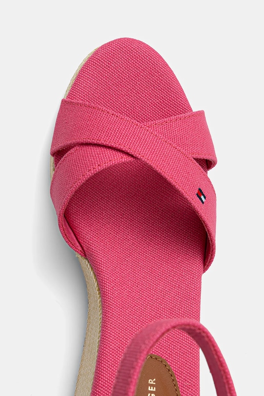 Сандалии Flag Criss-Cros Mid Wedge Espad Tommy Hilfiger, розовый — фото 4