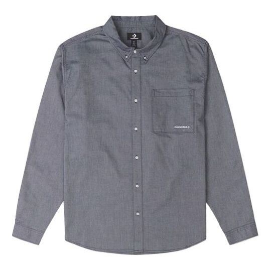 

Рубашка oxford button up shirt 'grey blue' Converse, серый
