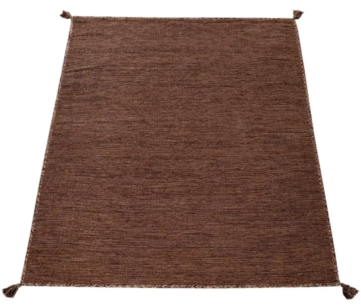 

Ковер Paco Home "Kilim 210", прямоугольный, ручная работа, плоское плетение, чистый хлопок, ручная работа, однотонные цвета 120х170 см, коричневый
