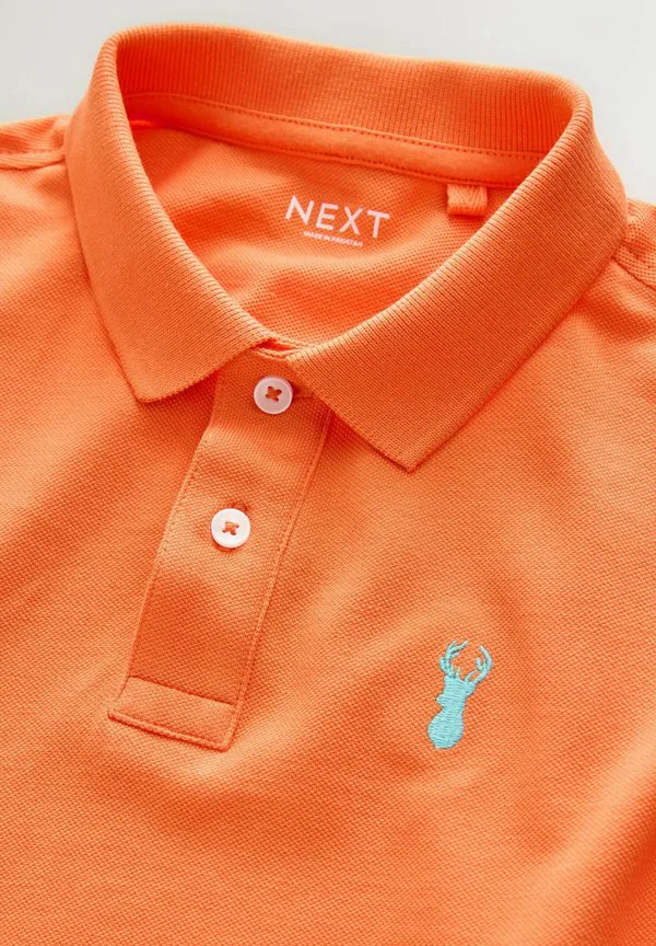 Рубашка-Поло с коротким рукавом стандартного кроя Next, Orange — фото 2