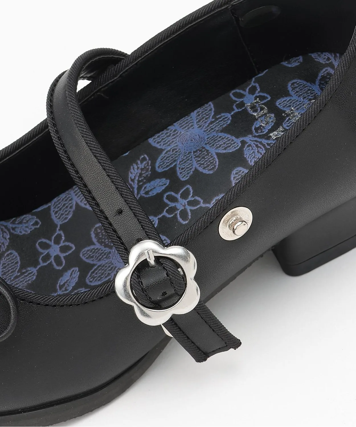 Детские туфли на каблуке с бантом и кошкой Anna Sui mini черные — фото 3