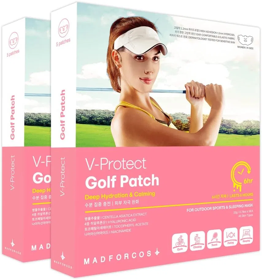 Солнцезащитный патч для лица V-Protect Golf Patch, средний, женский, 10 шт, MADFORCOS