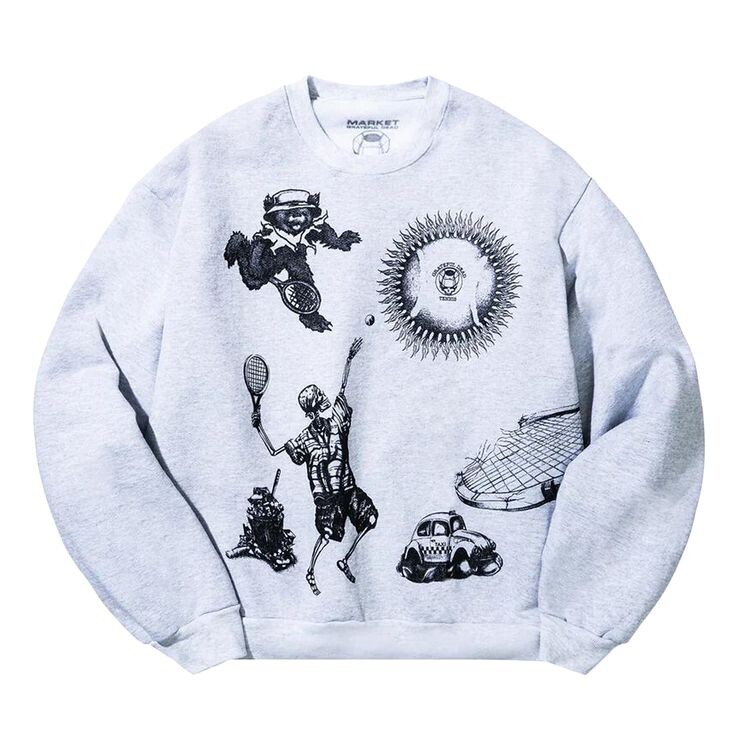 

Толстовка Market x Grateful Dead Service Crewneck Ash, серый