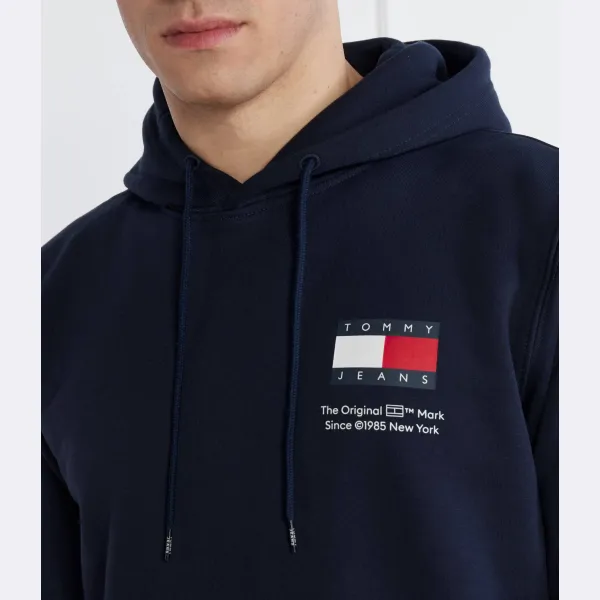 Толстовка обычного кроя Essential с капюшоном и расширенным капюшоном Tommy Hilfiger, синий — фото 4