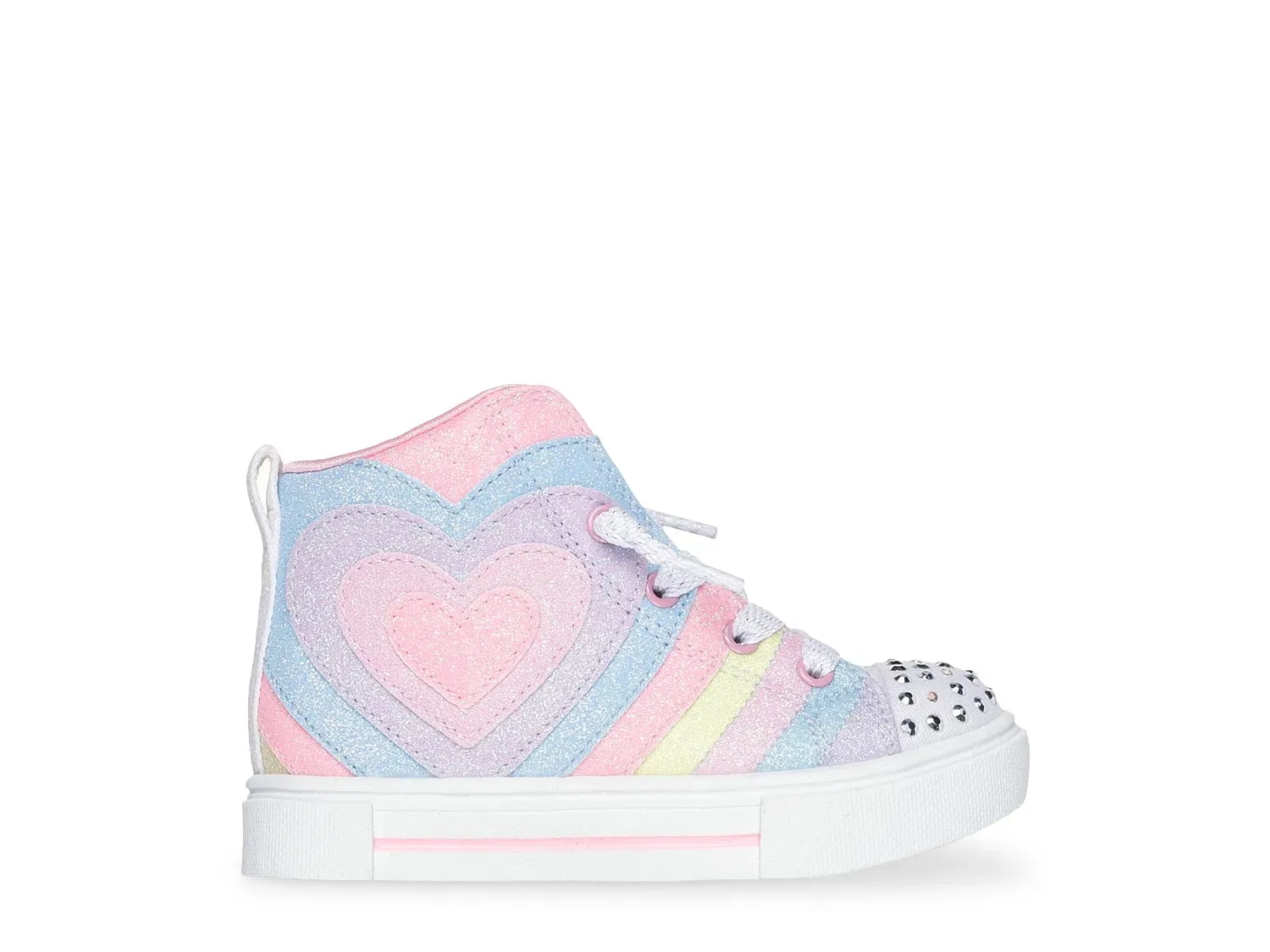 Кроссовки Skechers Twinkle Toes Twinkle Sparks Heart Pop — детские, светло-розовые — фото 3
