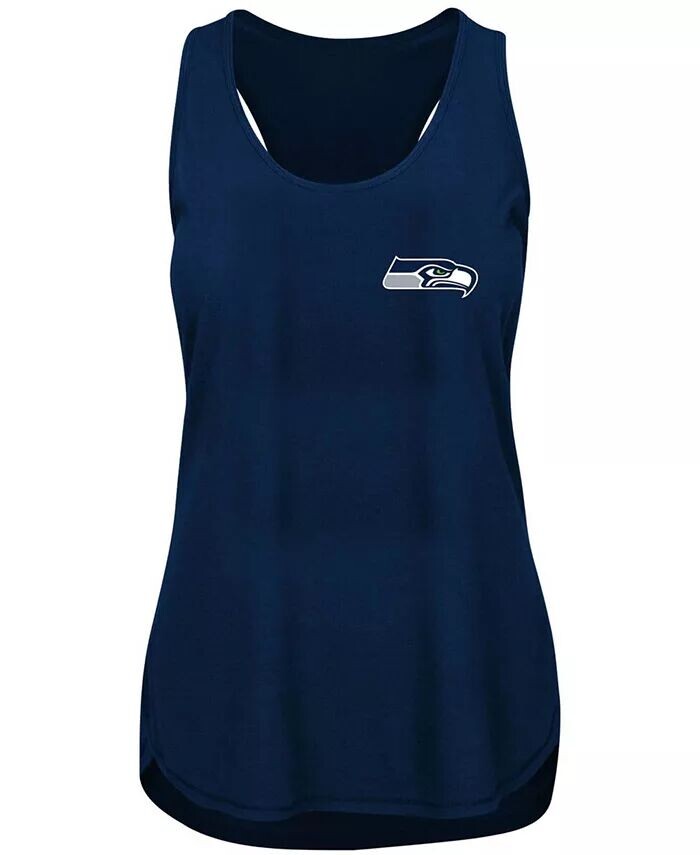 

Женская темно-синяя майка больших размеров для студентов Seattle Seahawks Racerback Fanatics