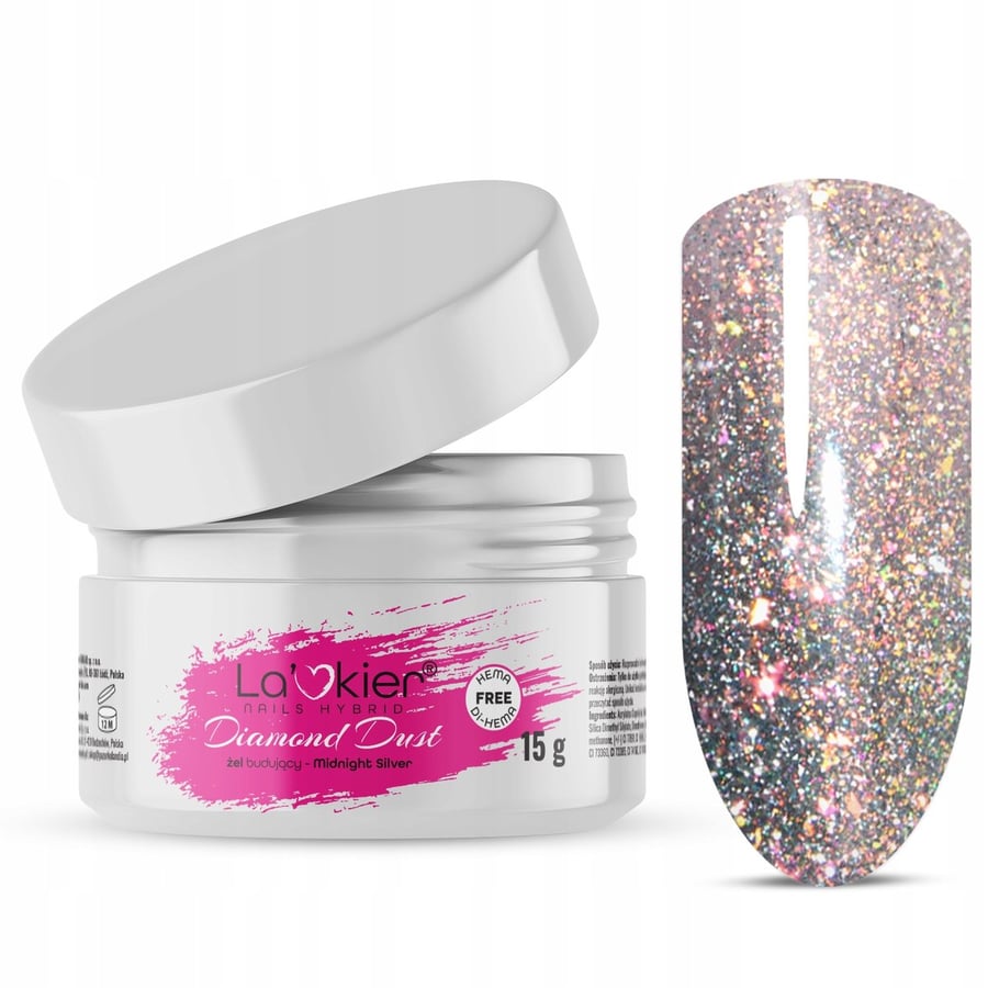

La'kier Nail Builder Gel UV LED 15 г Tixotropia DIAMOND DUST Silver
