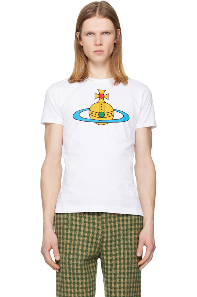 

Футболка с изображением большого шара в стиле Перу Vivienne Westwood, белый