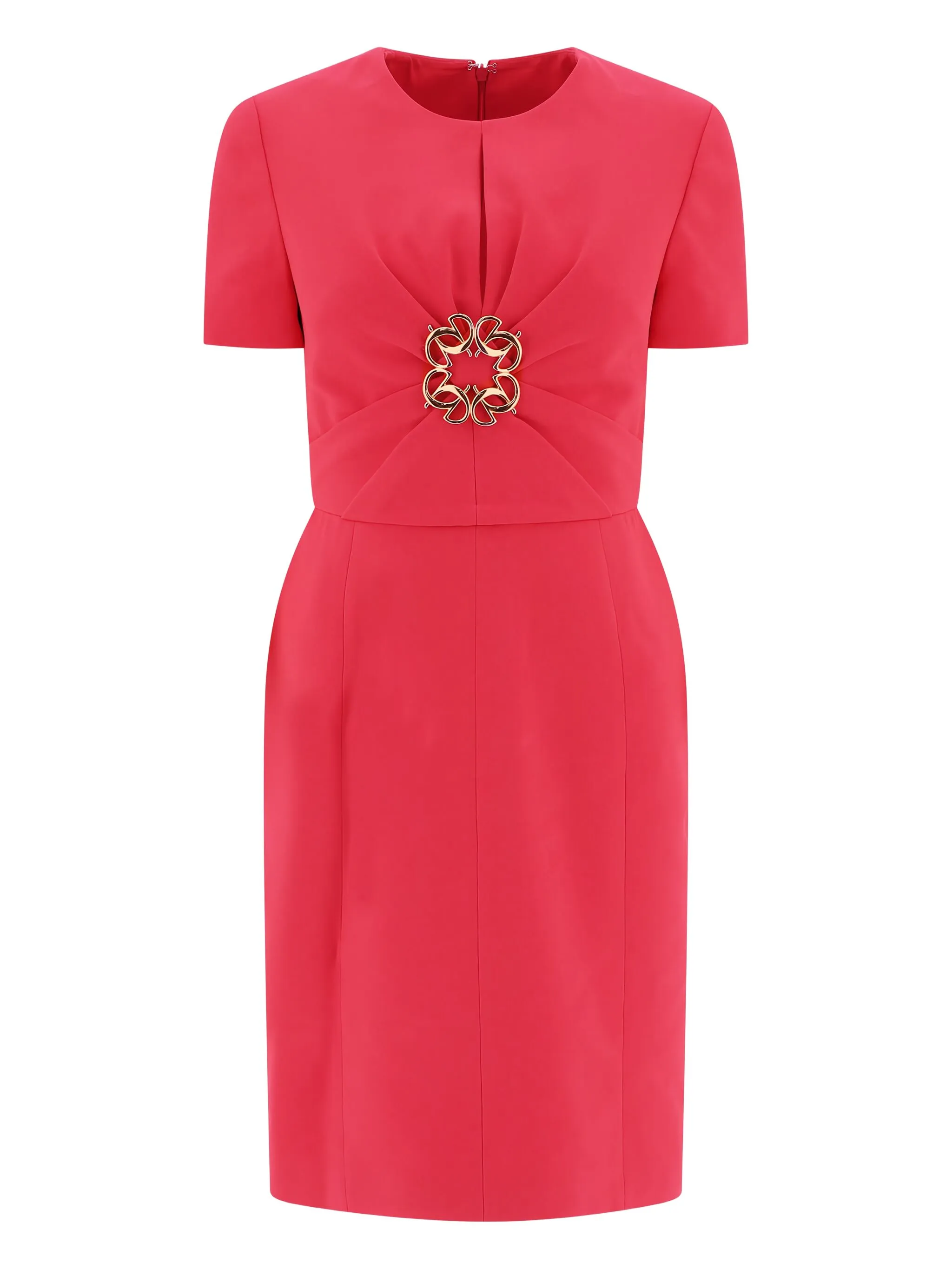 

Платье с короткими рукавами Elie Saab, красный