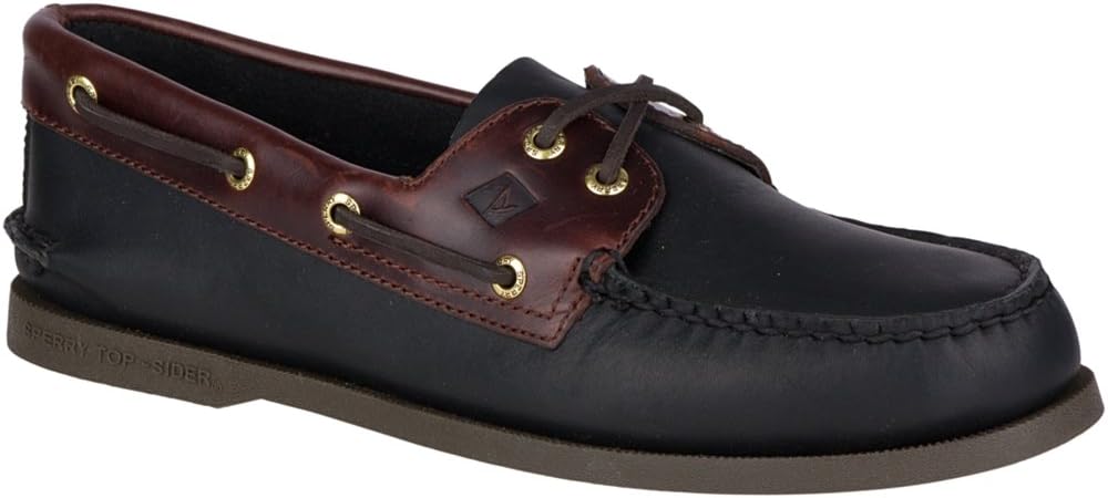 Мужские аутентичные оригинальные лодочные туфли Sperry с двумя глазами, черный — фото 3