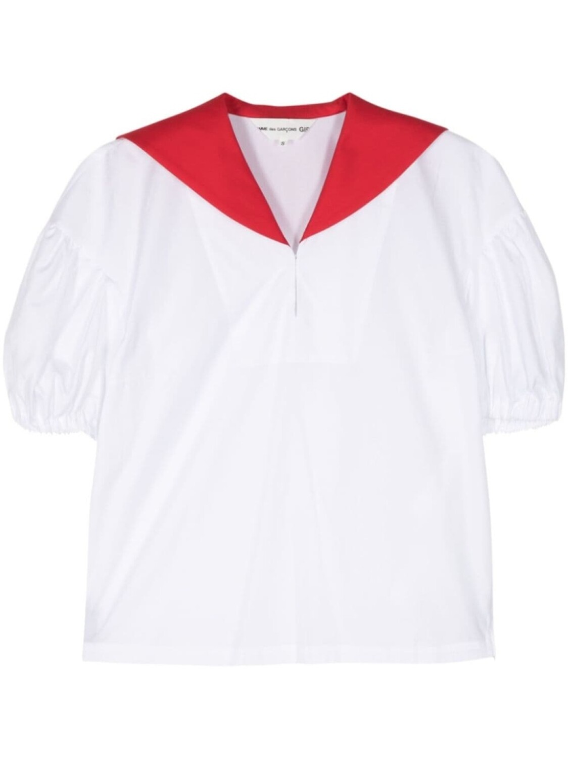 

Хлопковая блузка с матросским воротником Comme Des Garçons Girl, белый