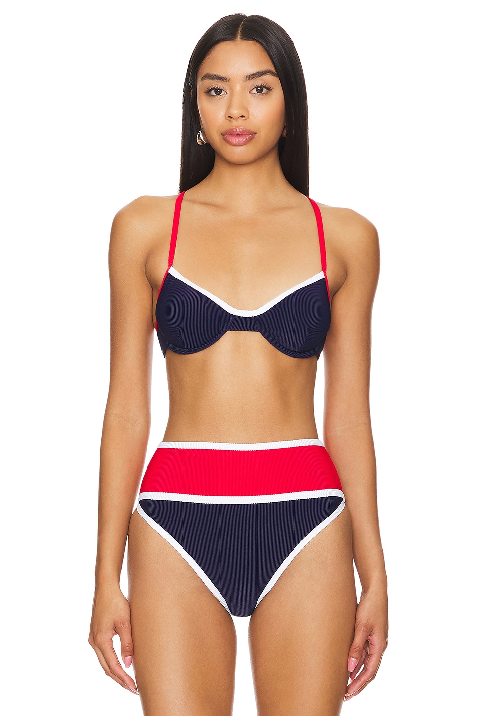 

Кори топ Beach Riot, цвет americana colorblock