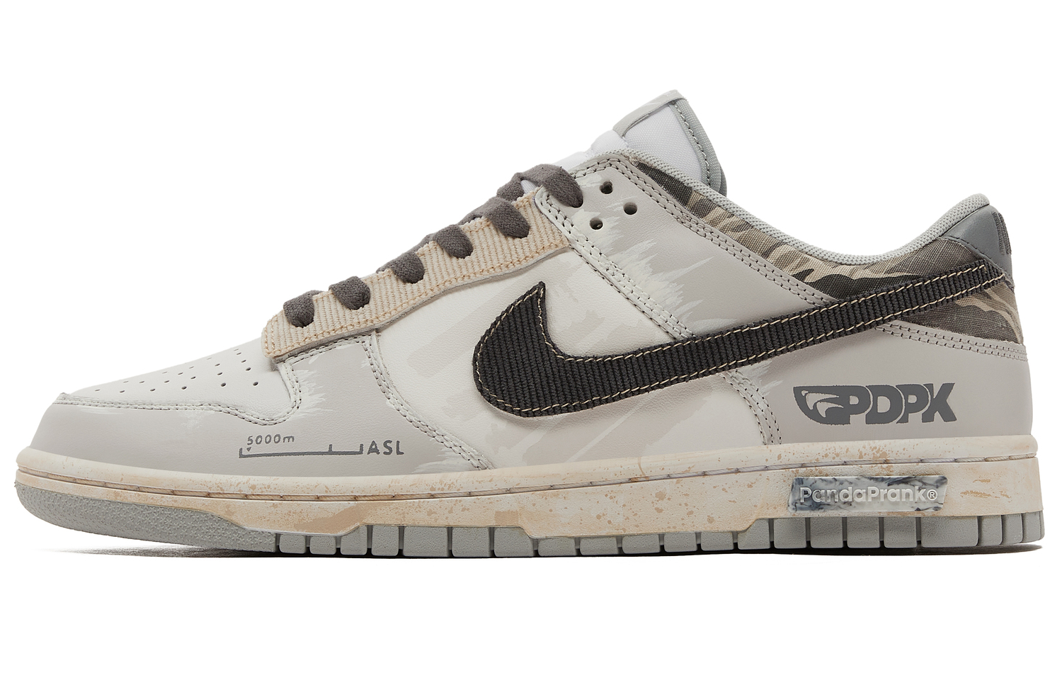 Nike Кроссовки для скейтбординга Dunk Abrasion Resistant Low top мужские черно-бело-серые — фото 2