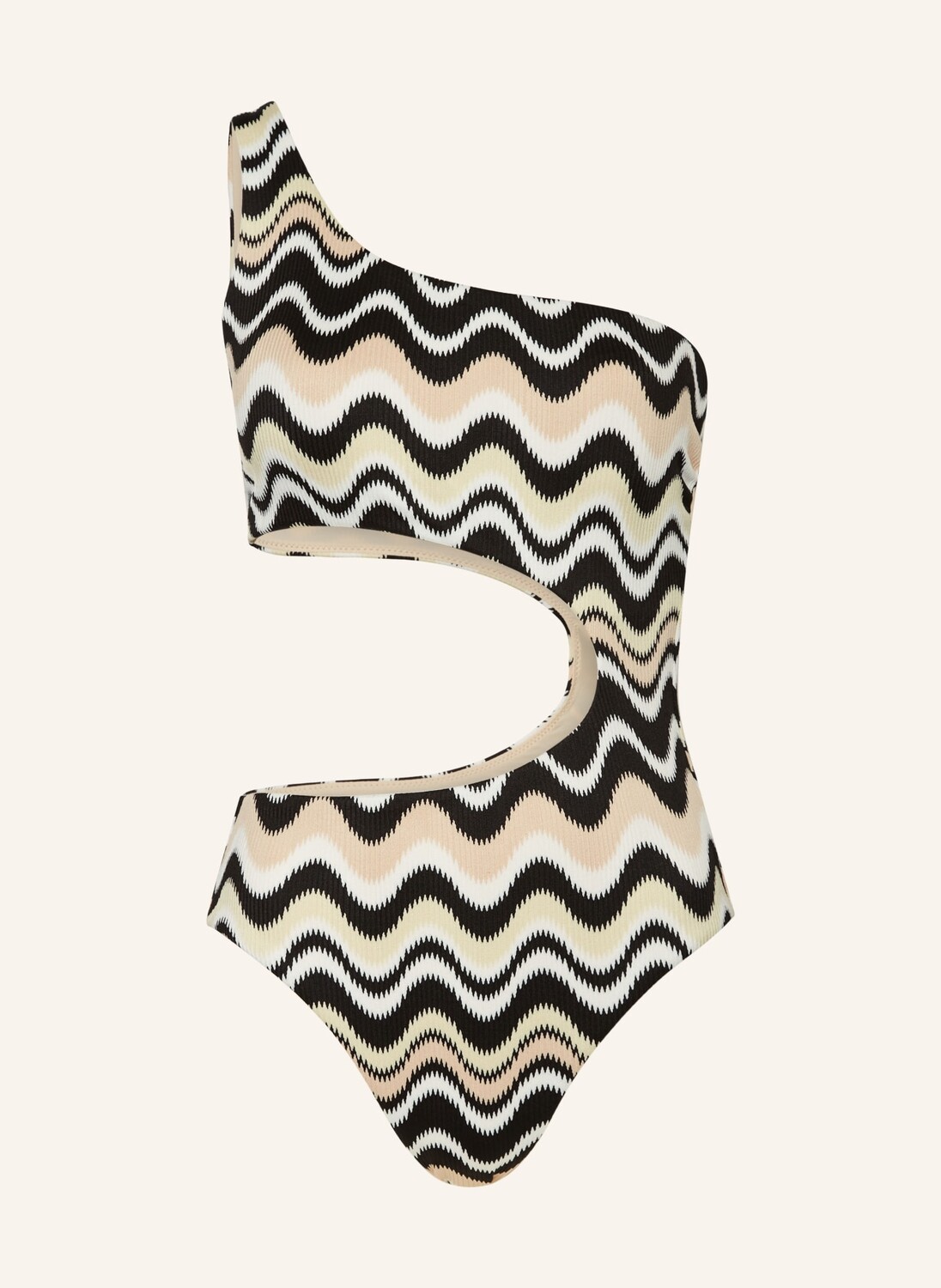 

Купальник на одно плечо new wave SEAFOLLY, цвет SCHWARZ/BEIGE/ECRU