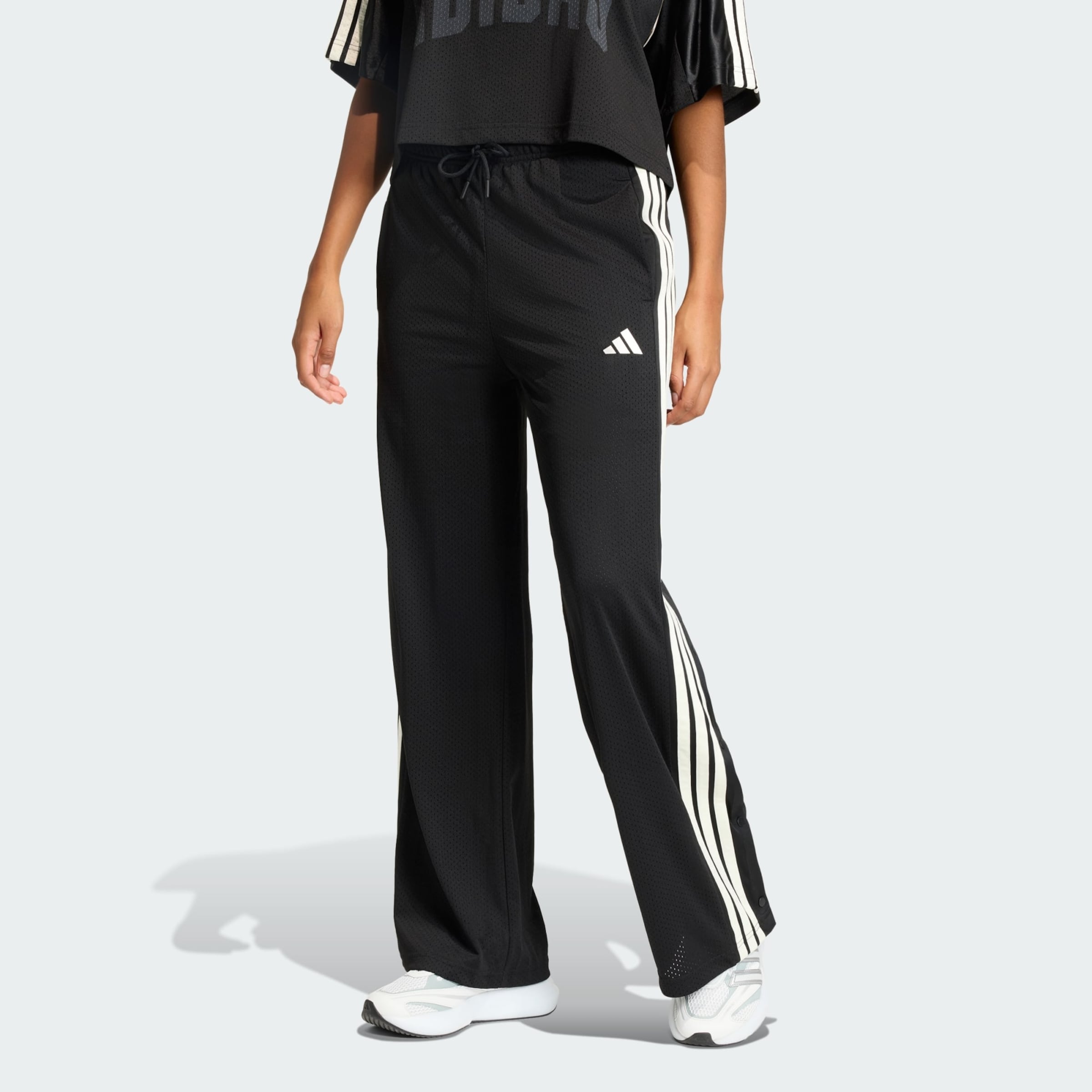 Adidas Sportswear Широкие спортивные штаны 'Stadium' в черном цвете — фото 2