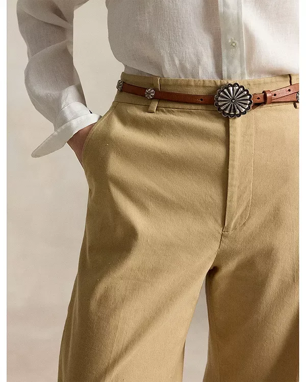 Эластичные широкие брюки-клеш Ralph Lauren, Camel — фото 4