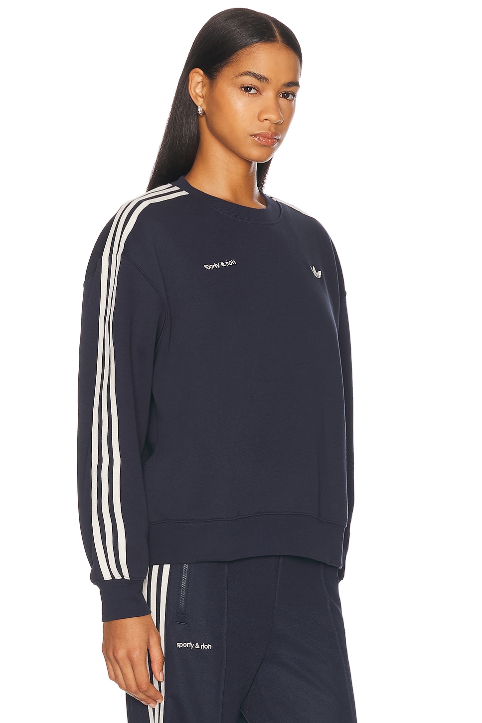Спортивный свитшот Sporty & Rich Adidas Originals, Blue — фото 2