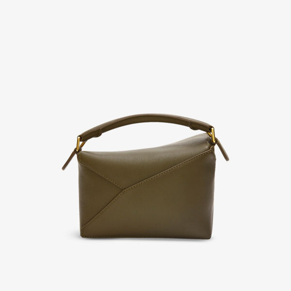 Миниатюрная кожаная сумка через плечо Puzzle Edge Loewe, зеленый — фото 3